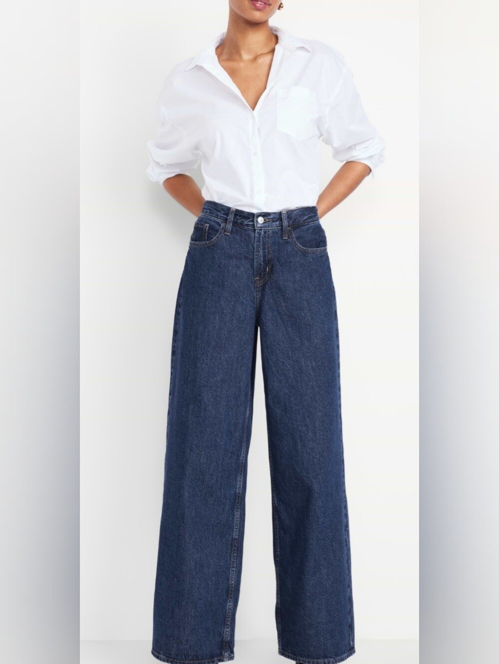 Old Navy Mid-Rise Wow Baggy Wide-Leg Jeans NWOT 16